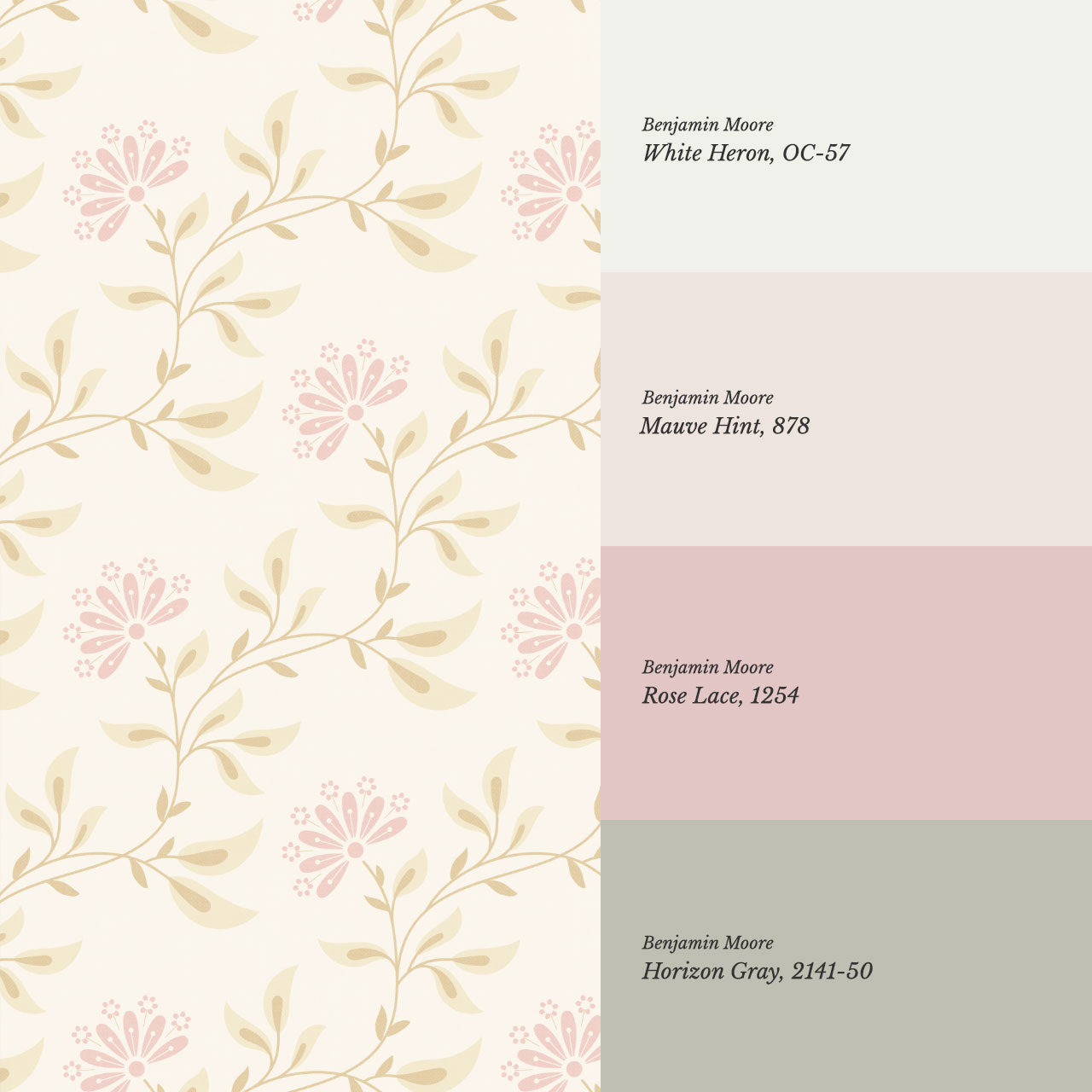 Piper Meadow Waltz Pink Butter Wallpaper