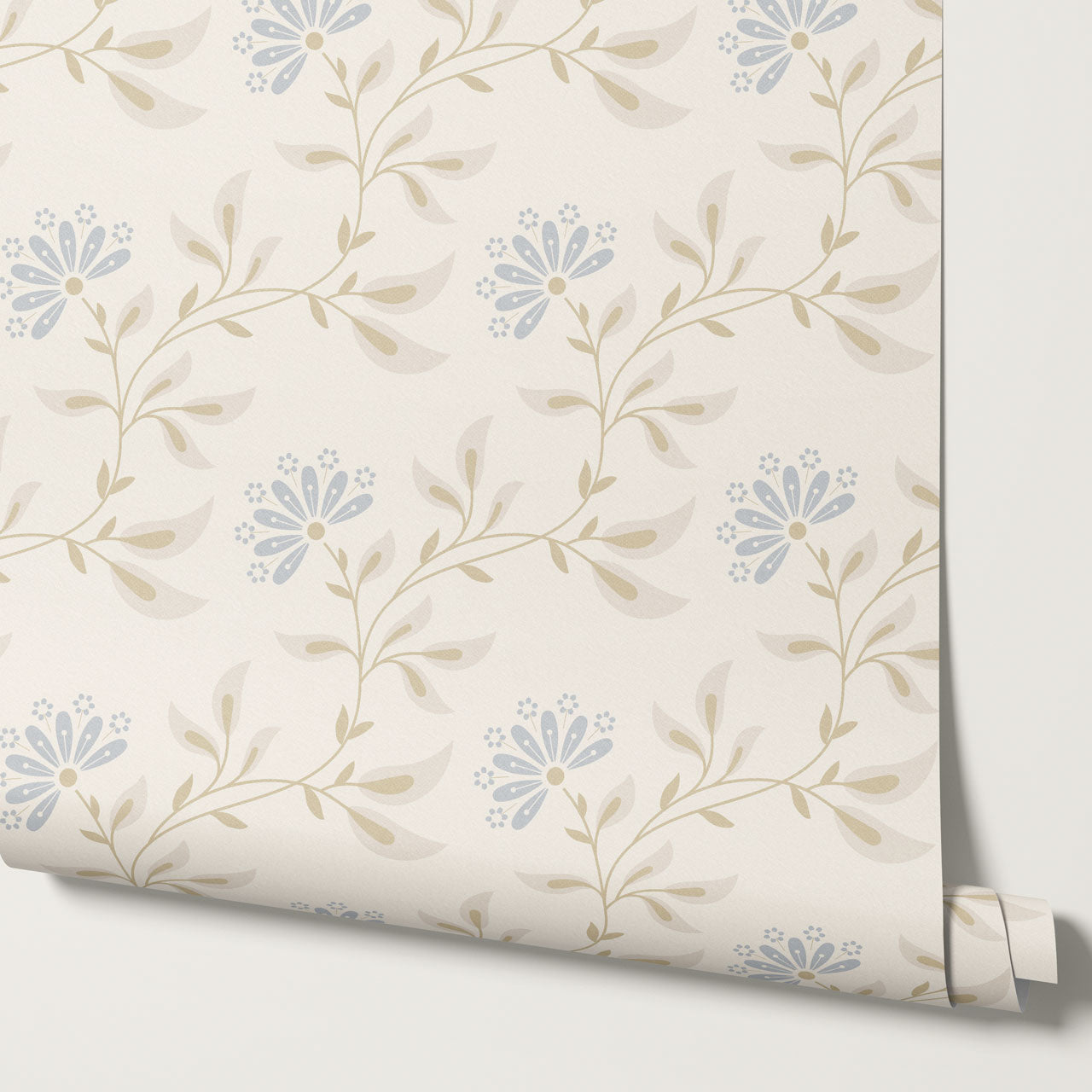 Piper Meadow Waltz Sky Cream Wallpaper