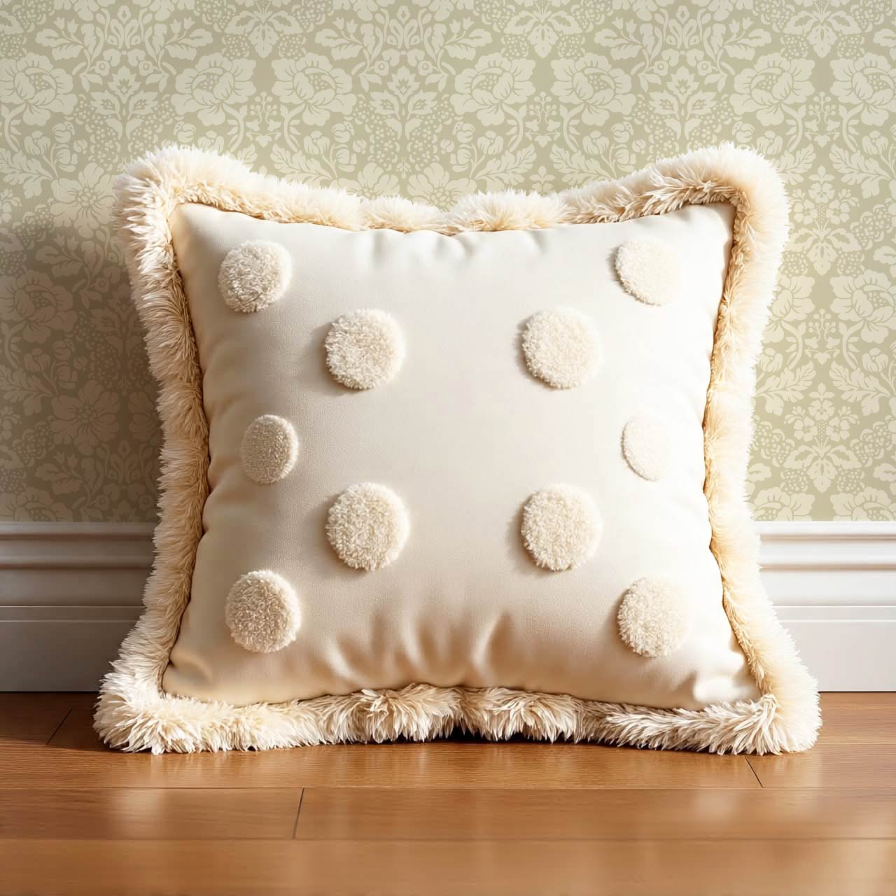 Presley Ogee Damask Olive Wallpaper