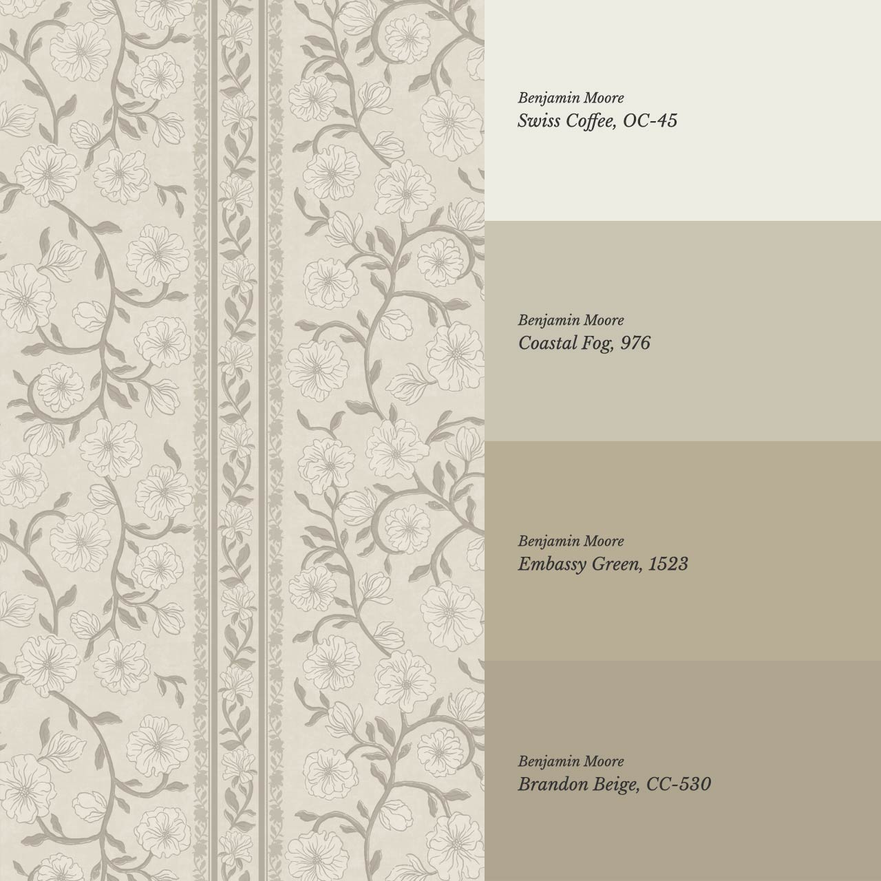 Priscila Heirloom Petal Stripe Beige Wallpaper