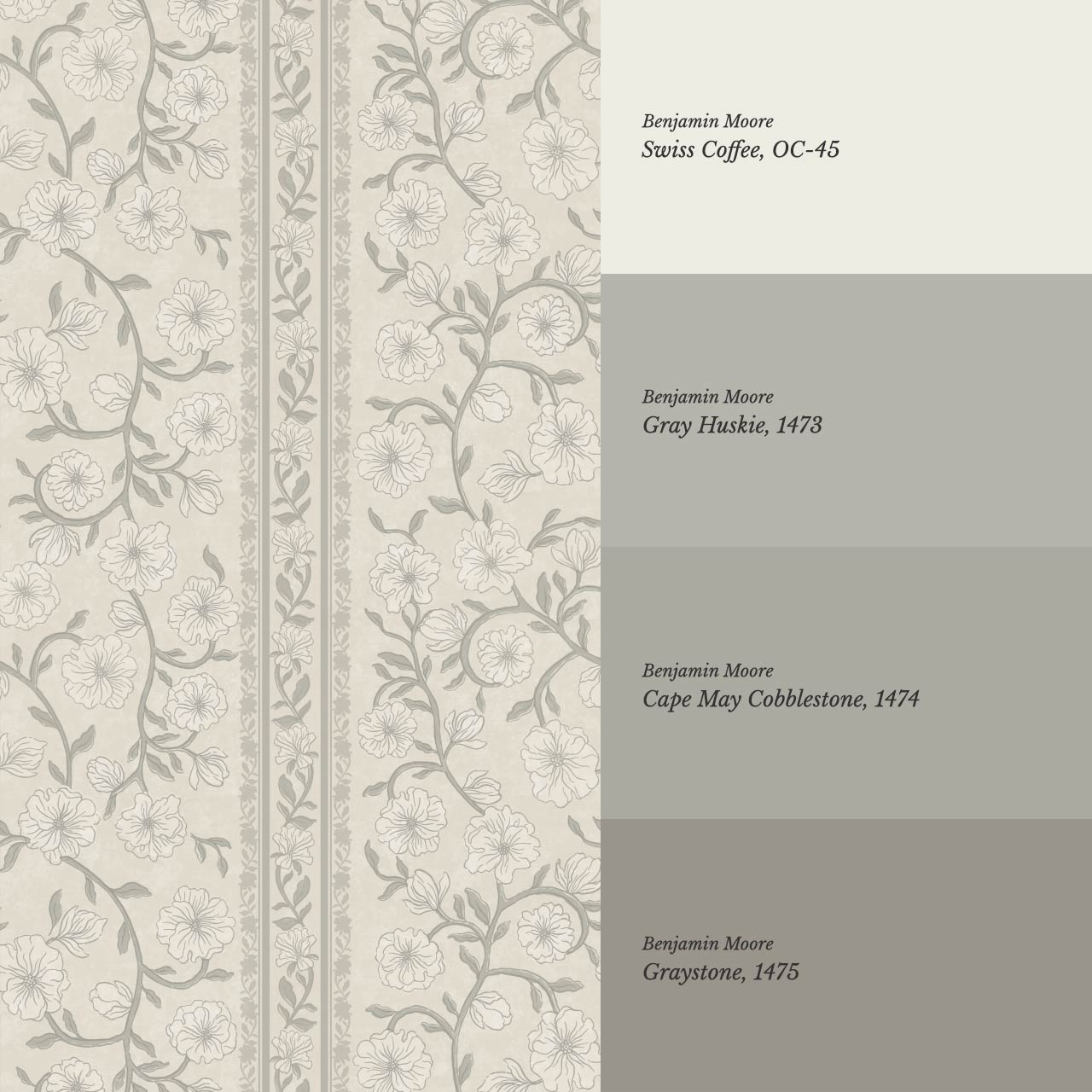 Priscila Heirloom Petal Stripe Dove Wallpaper