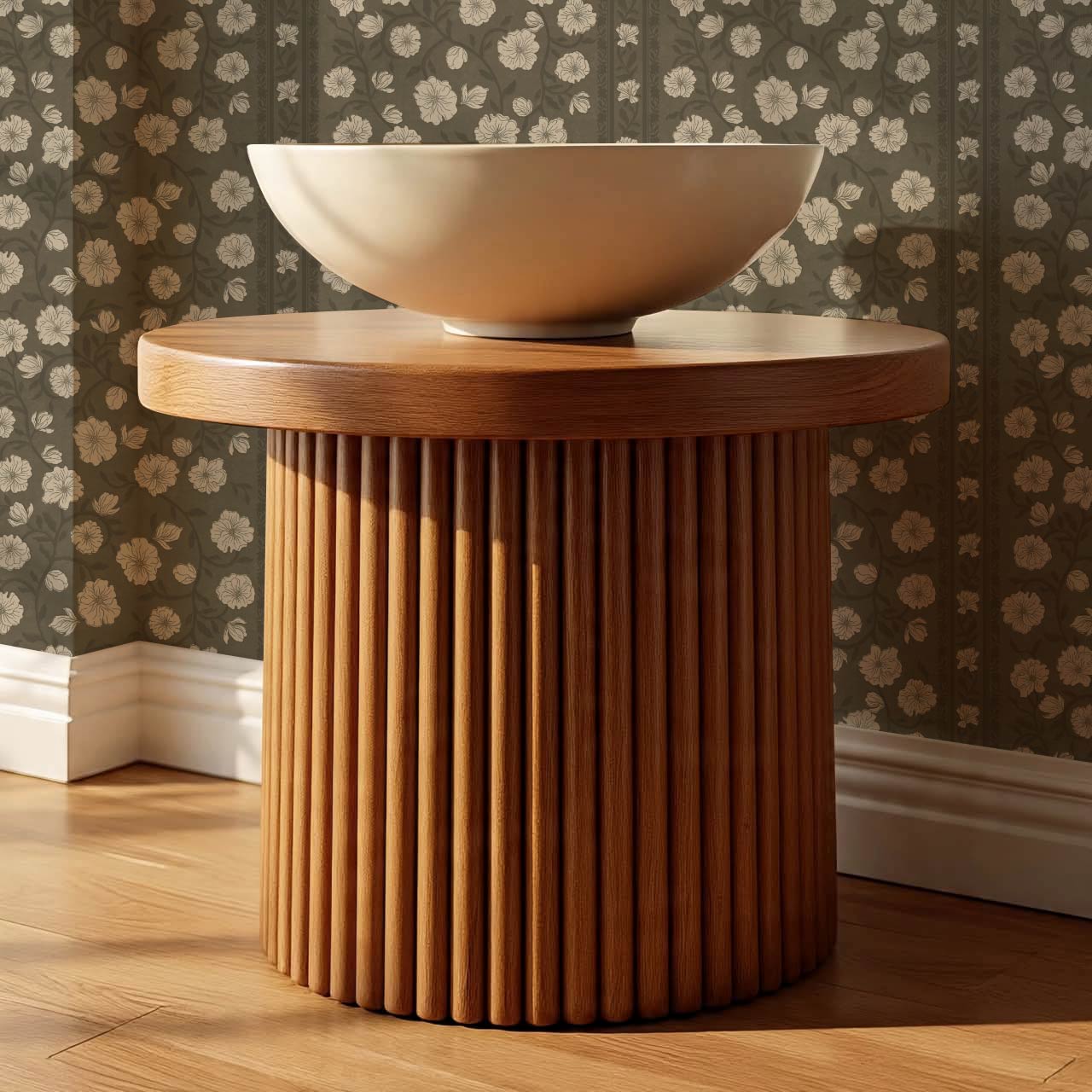 Priscila Heirloom Petal Stripe Forest Wallpaper