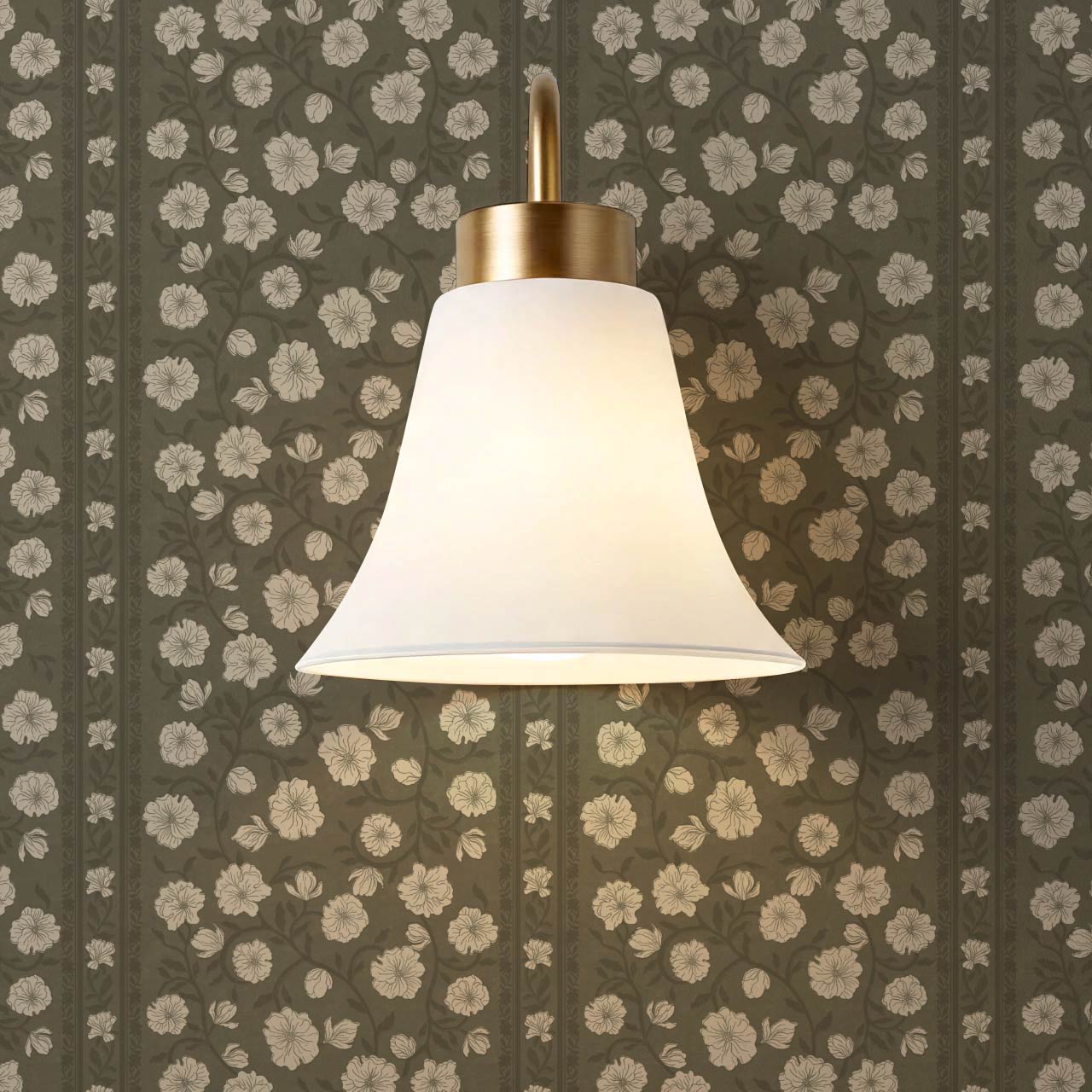 Priscila Heirloom Petal Stripe Forest Wallpaper