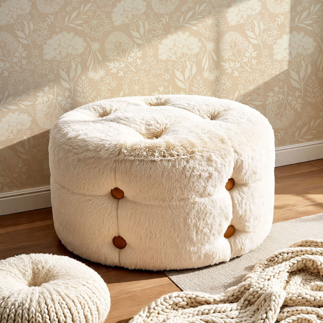 Queen Anne's Lace Botanicals Coral Wallpaper