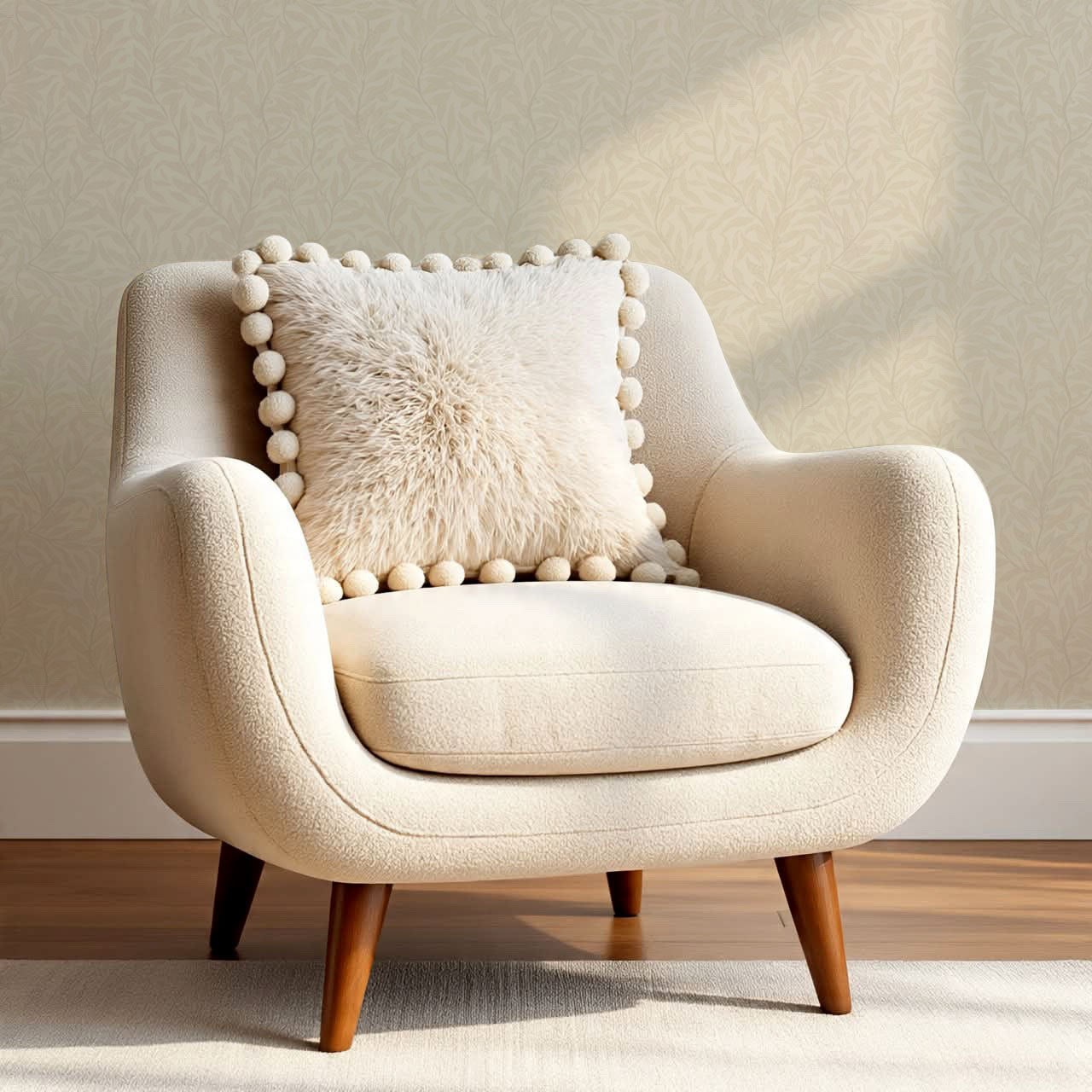 Quinn Trailing Vines Soft Neutral Wallpaper