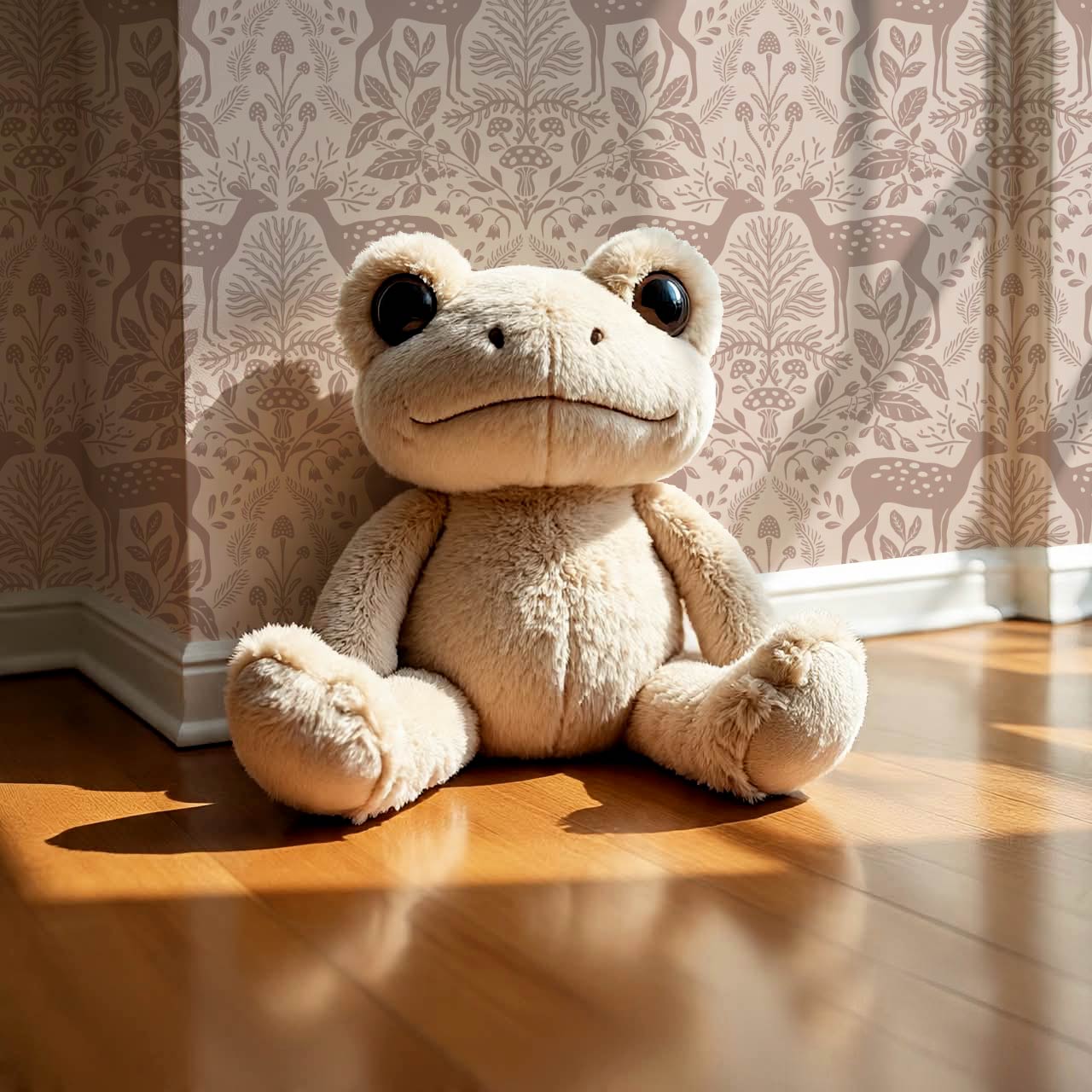 Rachel Cozy Deer Mauve Wallpaper