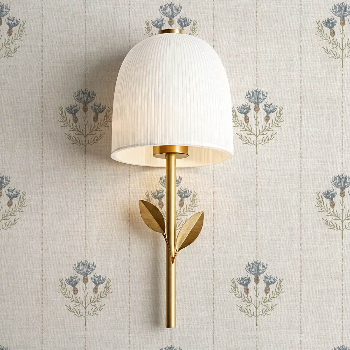 Rafa Thistle Field Linen Ivory Slate Wallpaper