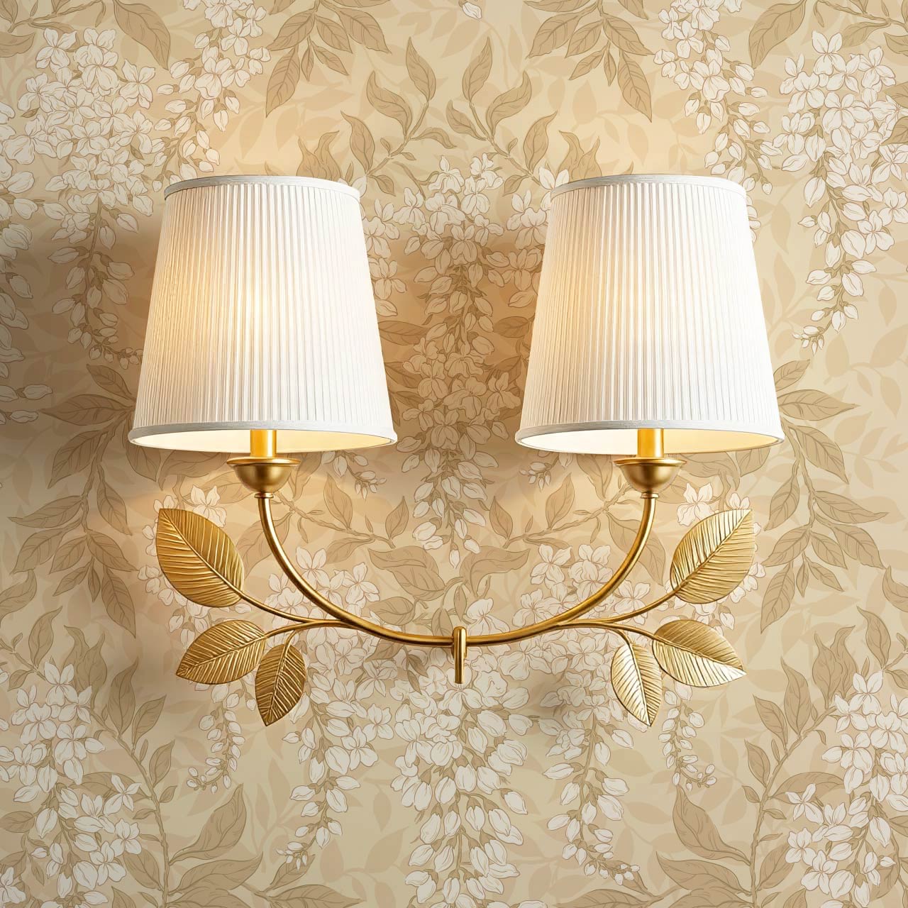 Rahna Wisteria Cluster Honey Ivory Wallpaper