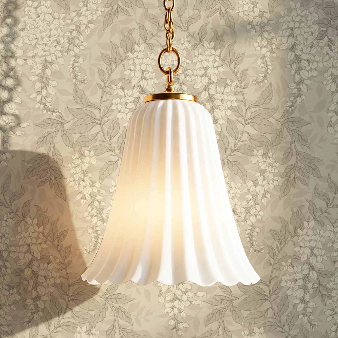 Rahna Wisteria Cluster Stone Cream Wallpaper