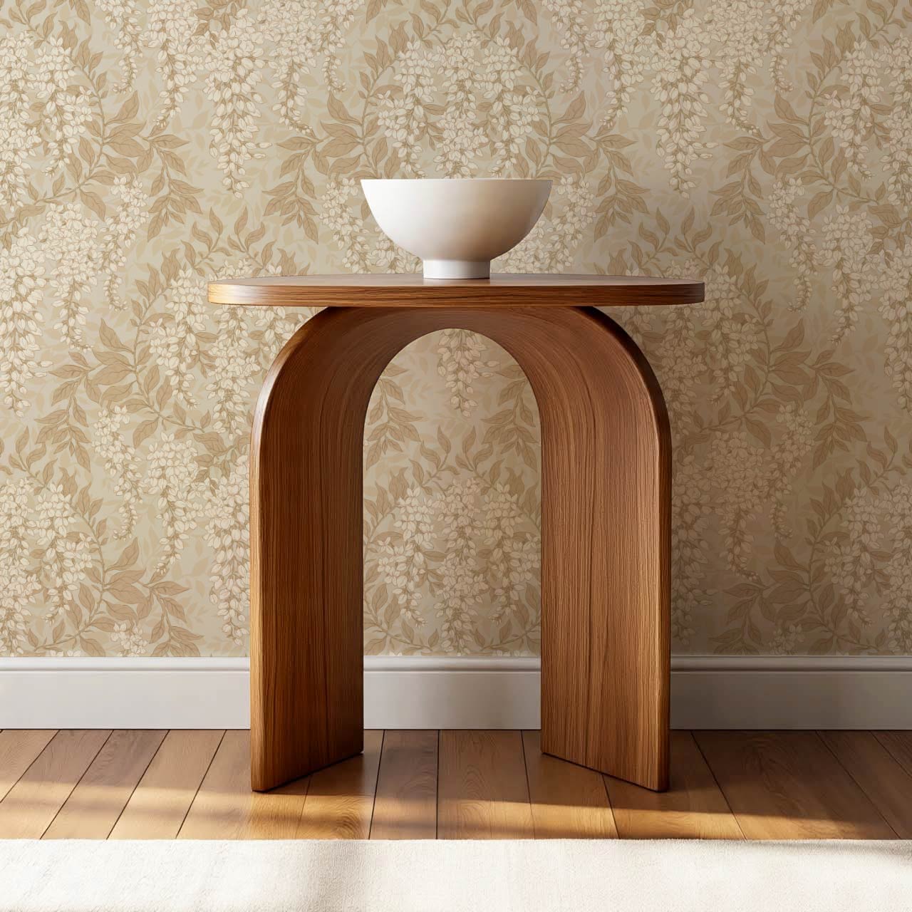 Rahna Wisteria Cluster Beige Butter Wallpaper