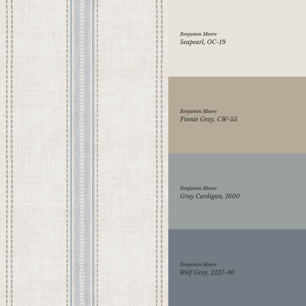 Raissa Linen Trail Neutral Linen French Blue Wallpaper