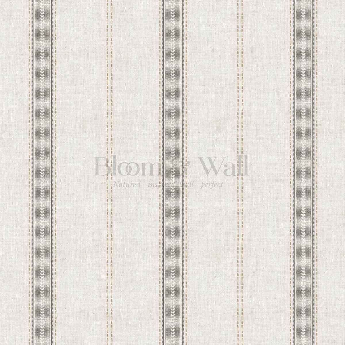 Raissa Linen Trail Neutral Linen Charcoal Wallpaper