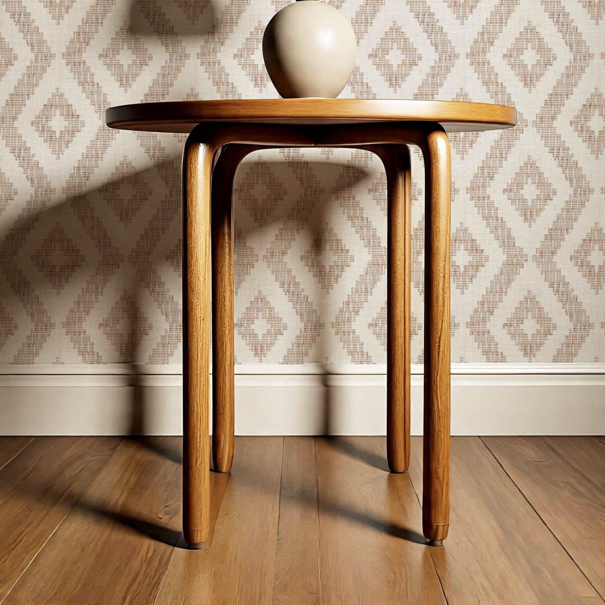Rodelia Woven Rhythm Neutral Beige Dusty Rose Wallpaper