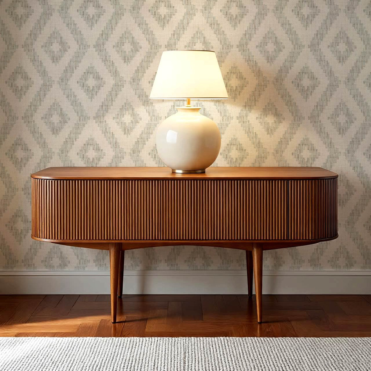 Rodelia Woven Rhythm Neutral Pale Gray Wallpaper