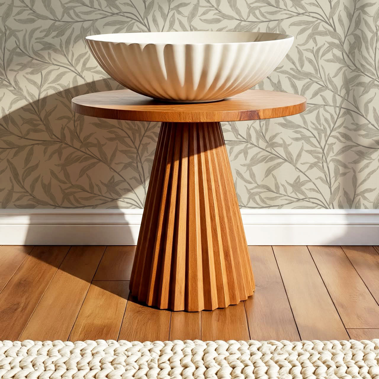 Raya Large Willowmere Vines Wheat Wallpaper