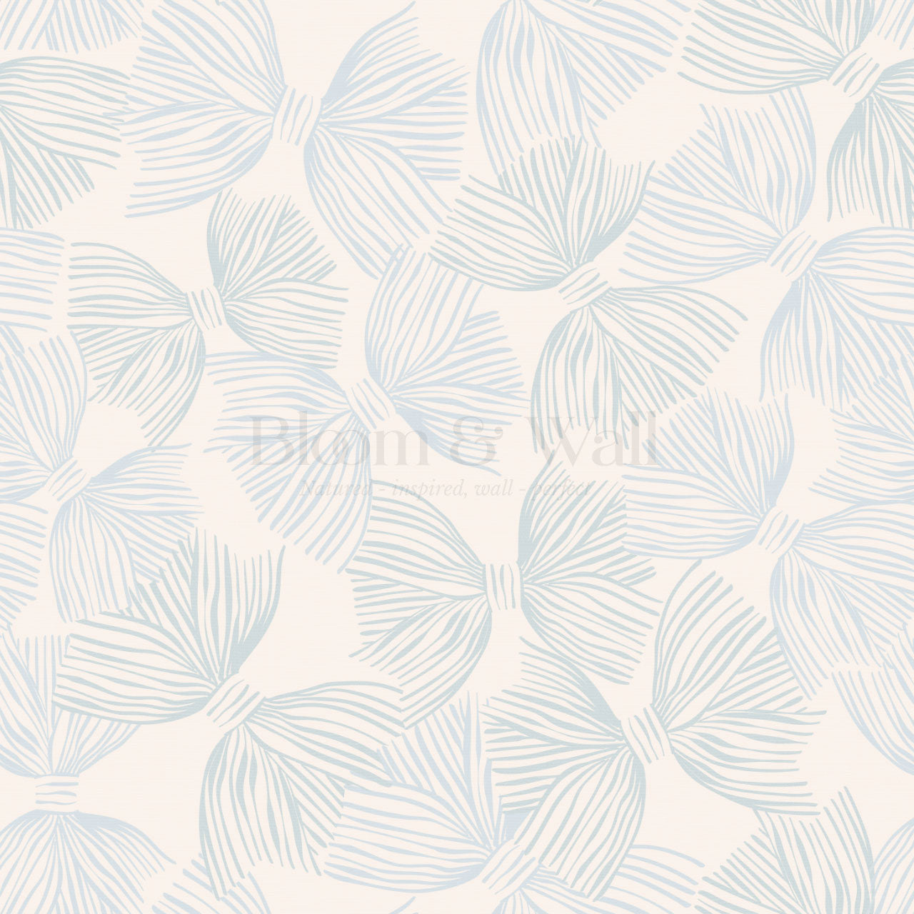 Raya Soft Bows Blue Wallpaper