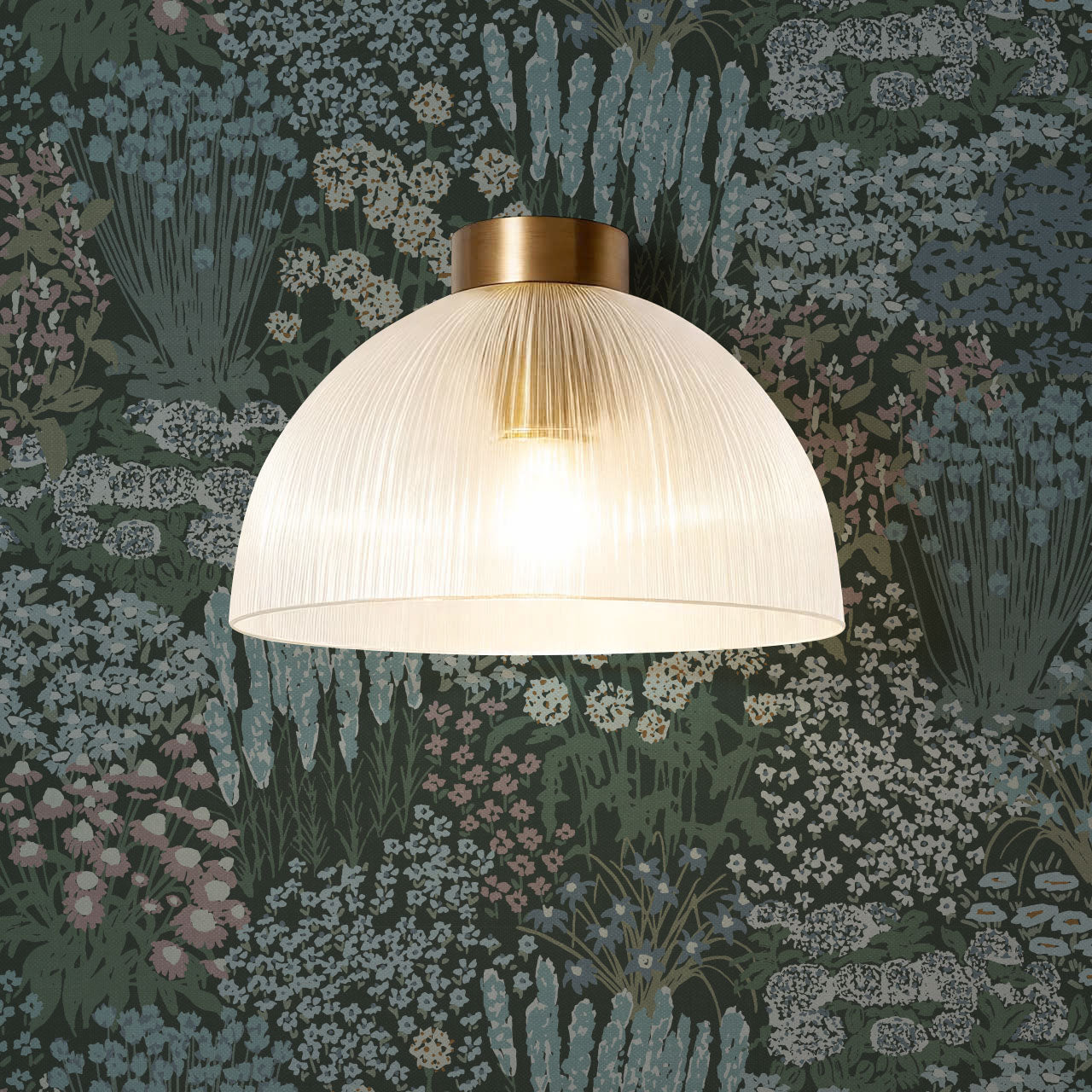 Reese Garden Bloom Deep Green Wallpaper