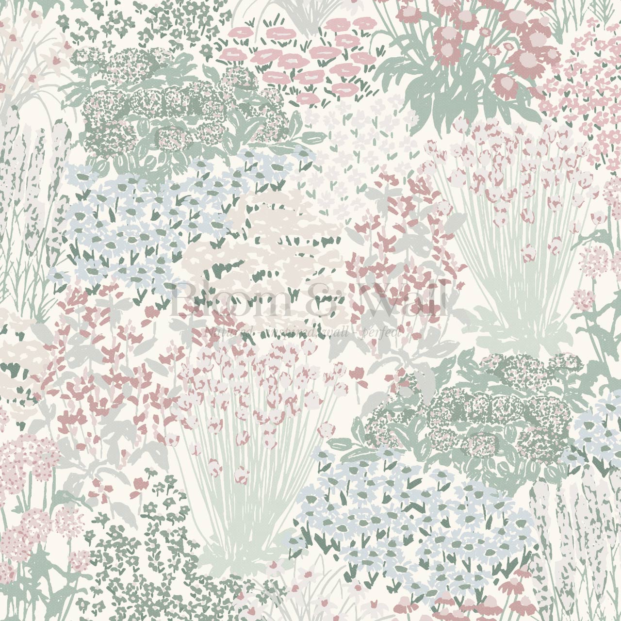 Reese Garden Bloom Soft Pastel Wallpaper