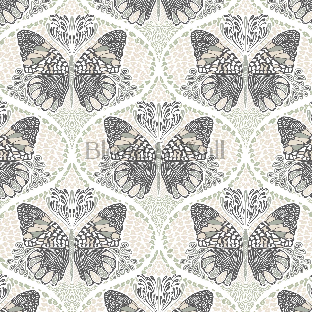 Reet Butterfly Wings Gray Beige Wallpaper