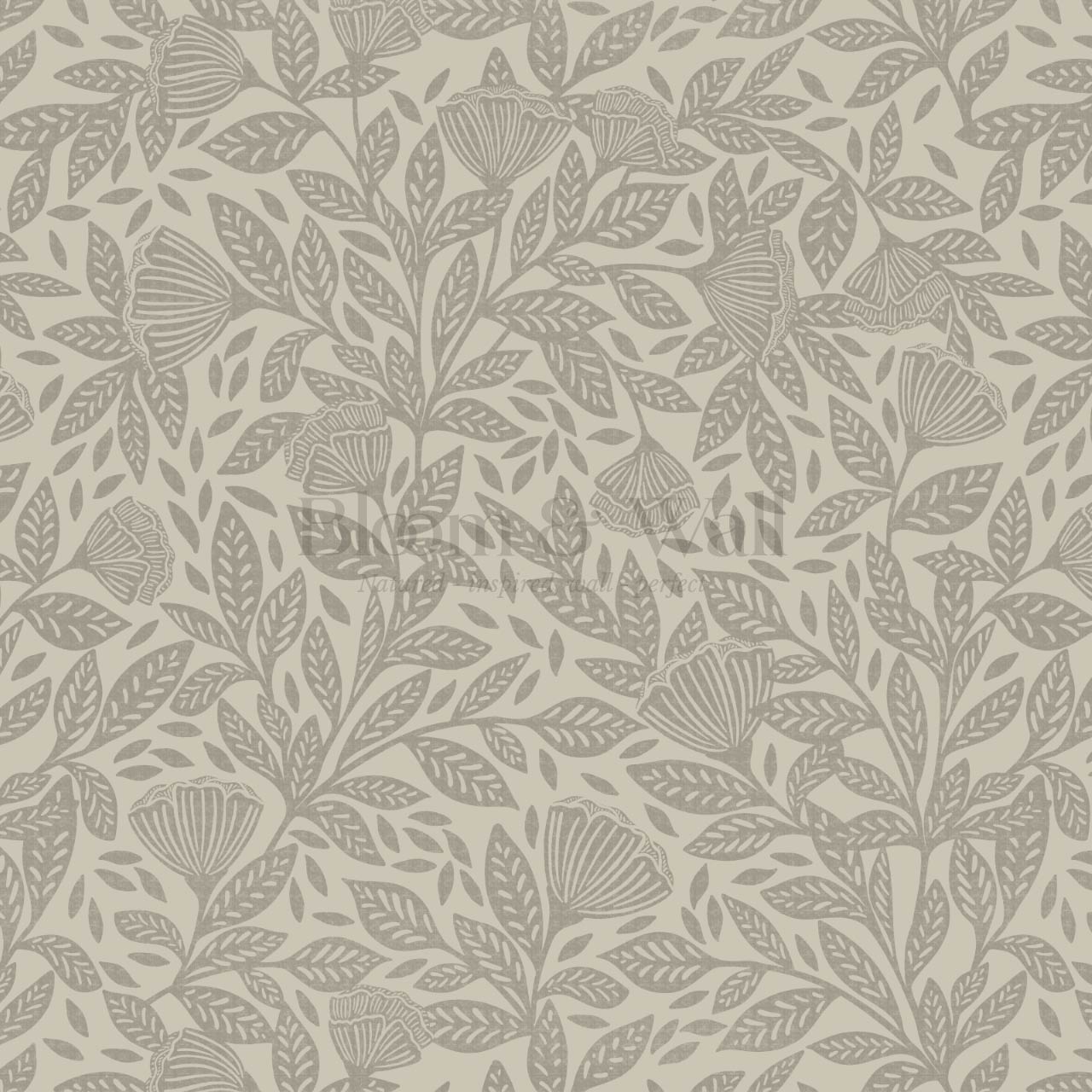 Remi Art Nouveau Floral Taupe Wallpaper
