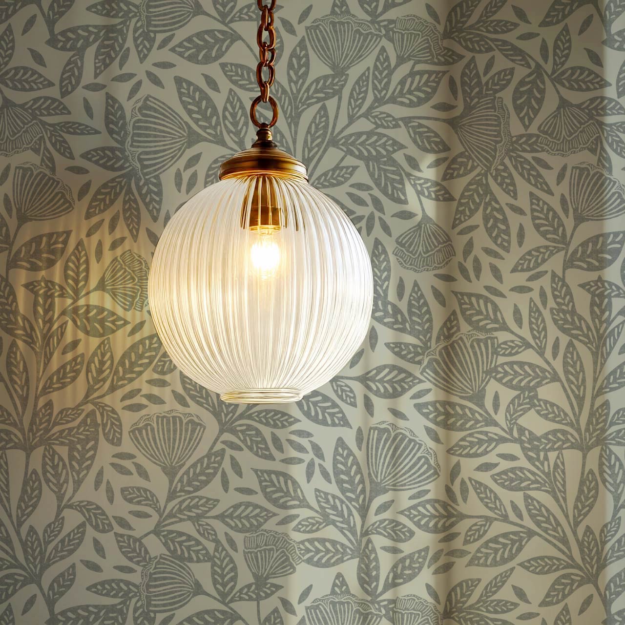 Remi Art Nouveau Floral Evergreen Wallpaper