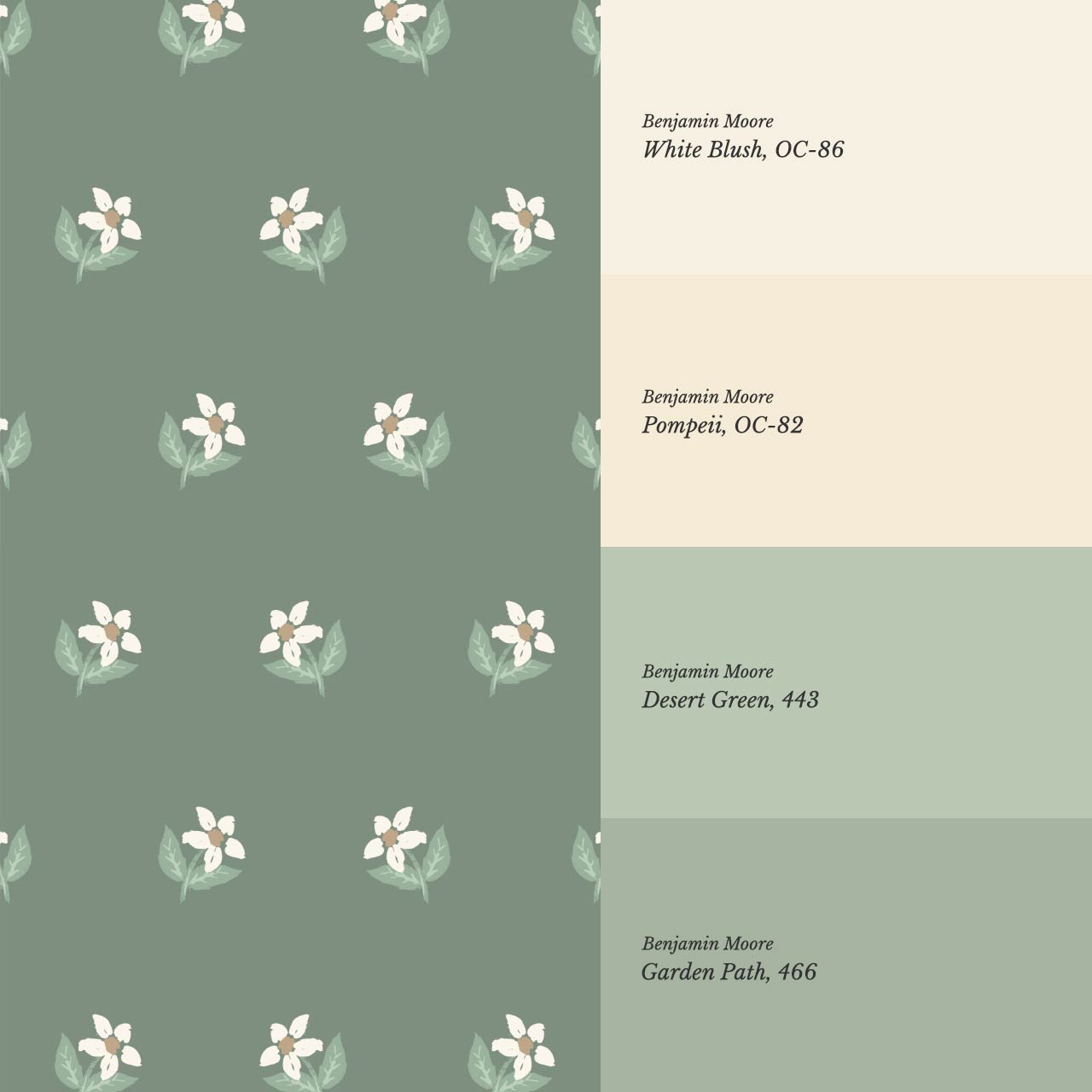 Rima Simple Anemone Green Cream Wallpaper