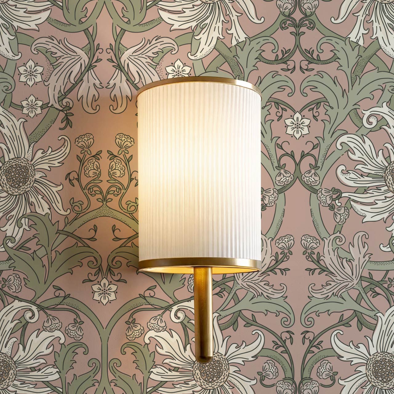 Robin Heritage Bloomery Mauve Sage Wallpaper