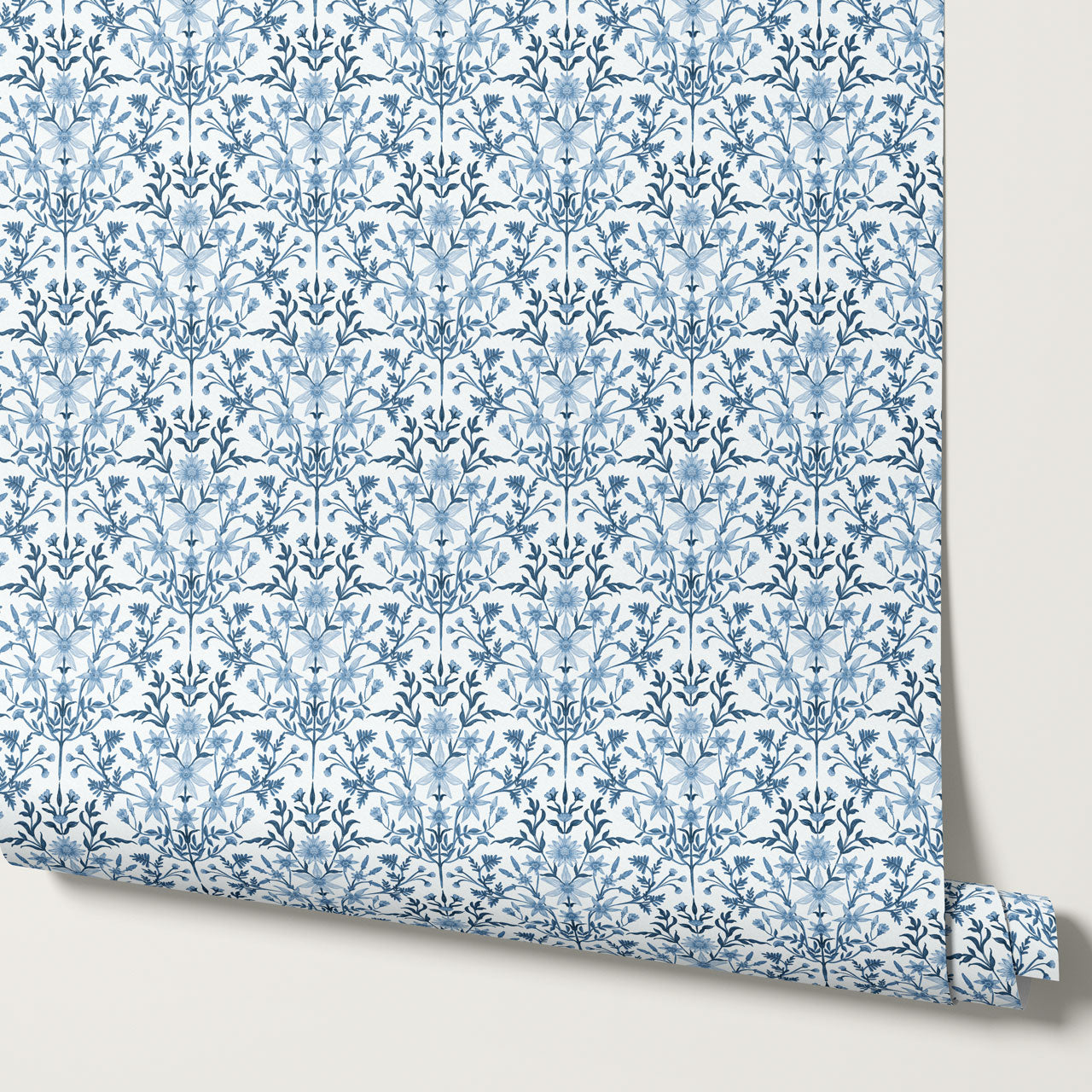 Rochelle Blue Floral Wallpaper