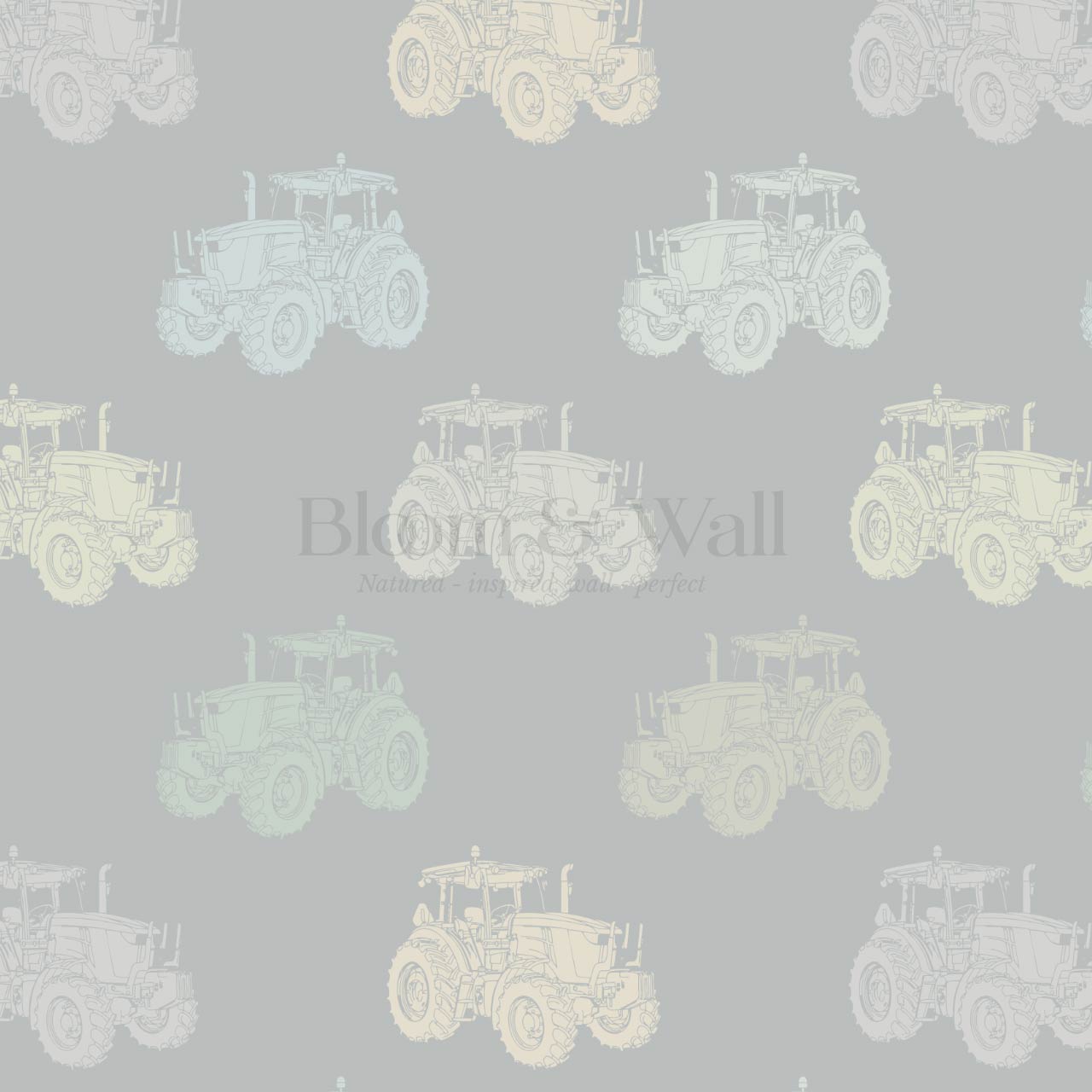 Rolli Tractor Gray Pastel Wallpaper