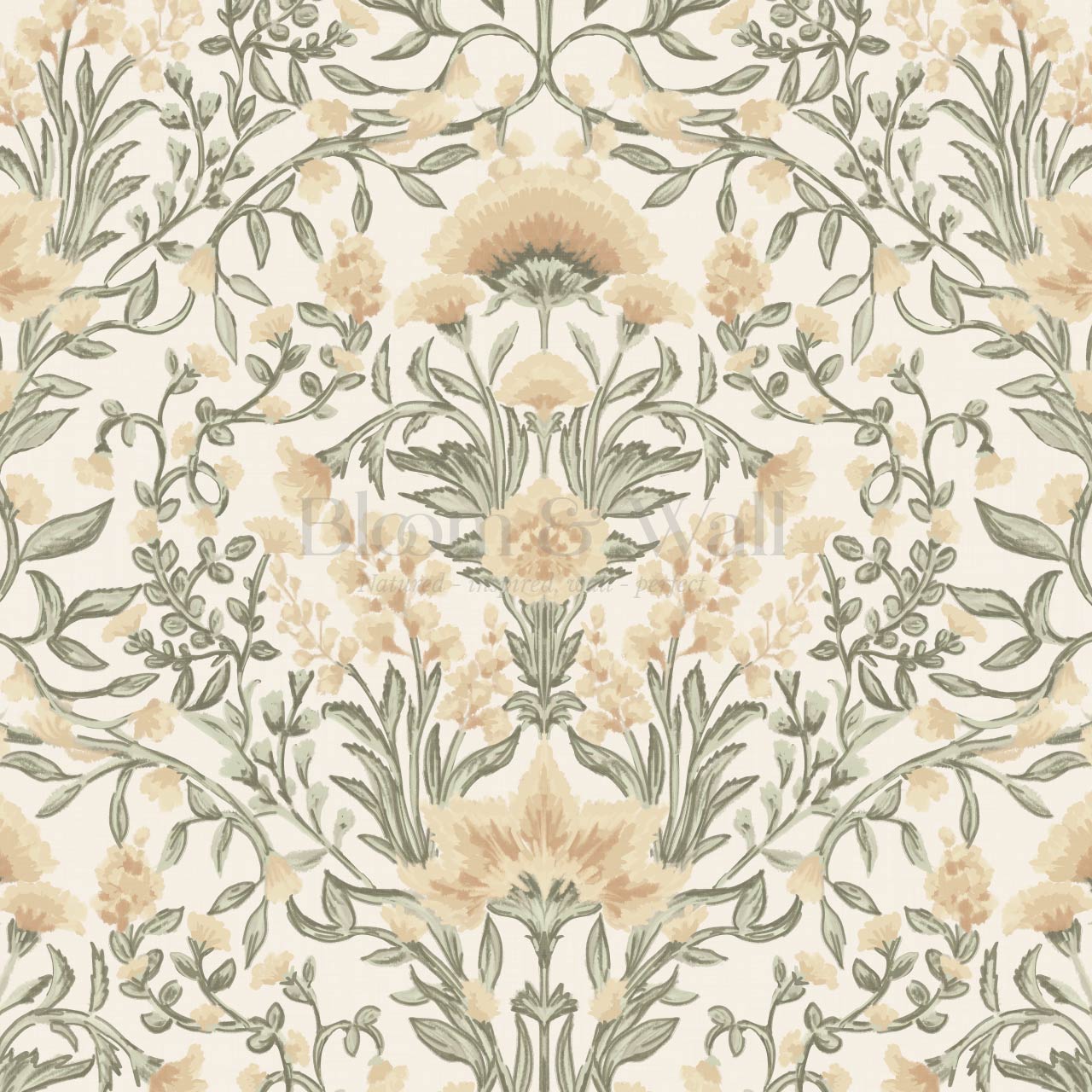 Romy Cottage Vines Autumn Almond Wallpaper