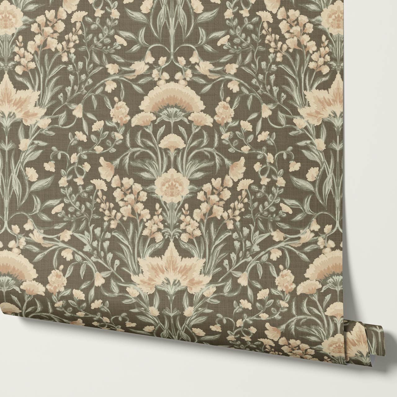 Romy Cottage Vines Autumn Drab Wallpaper