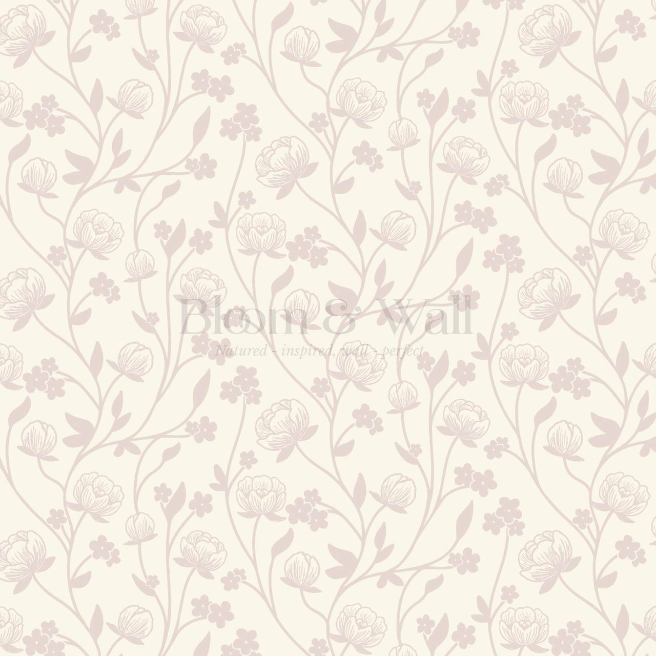 Rosario Delicate Blooms Butter Blush Wallpaper