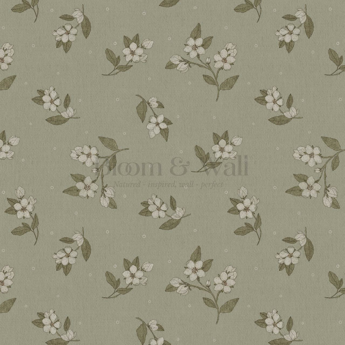 Rosina Apple Grove Olive Moss Wallpaper