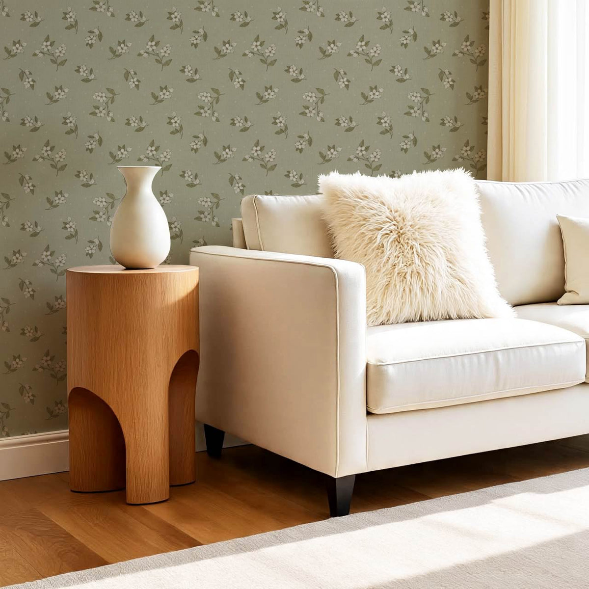 Rosina Apple Grove Olive Moss Wallpaper