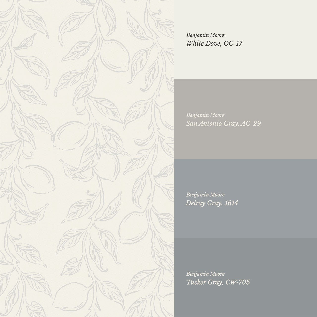 Ruby Rustic Lemons Cream Wallpaper