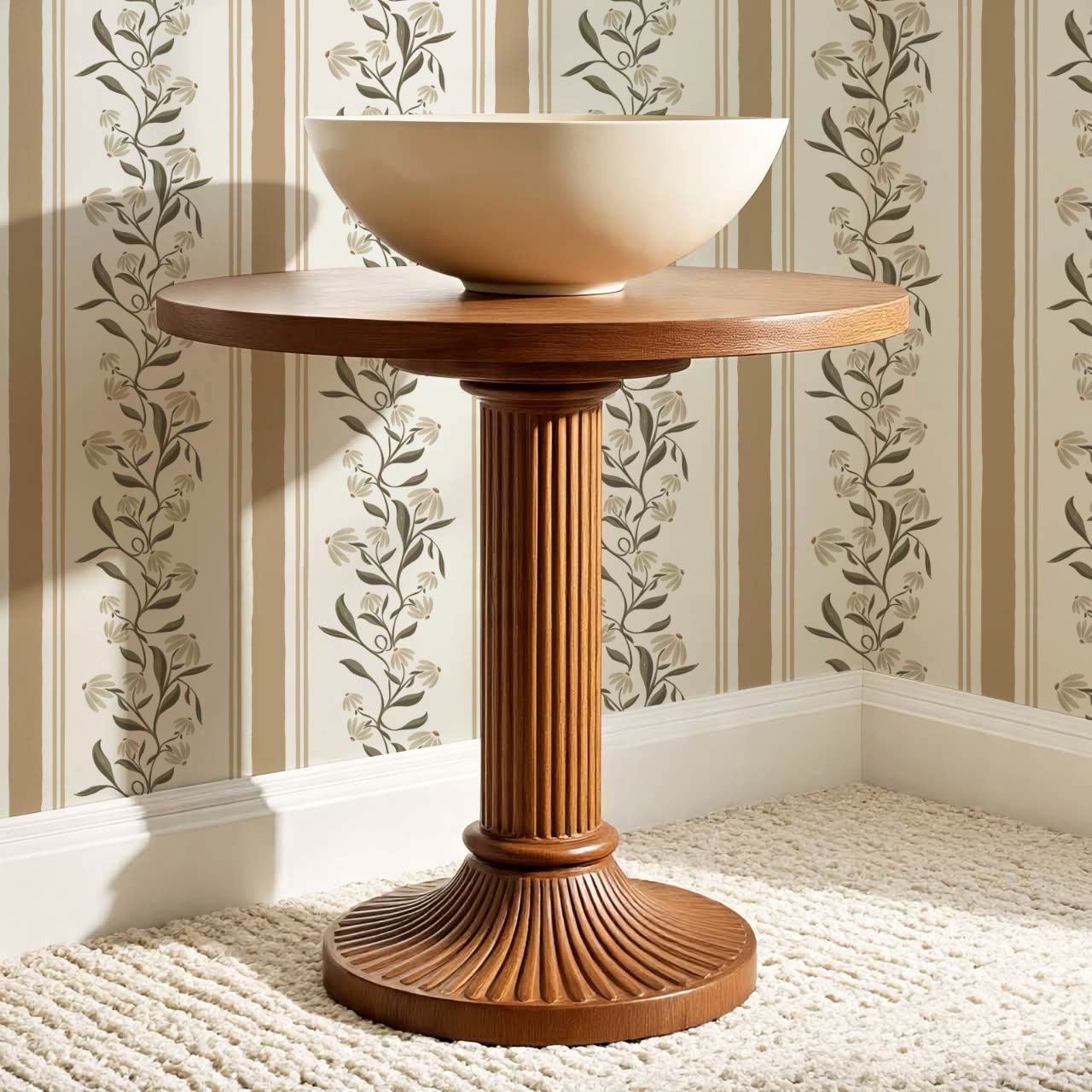 Rumi Climbing Coneflowers Grey Brown Wallpaper