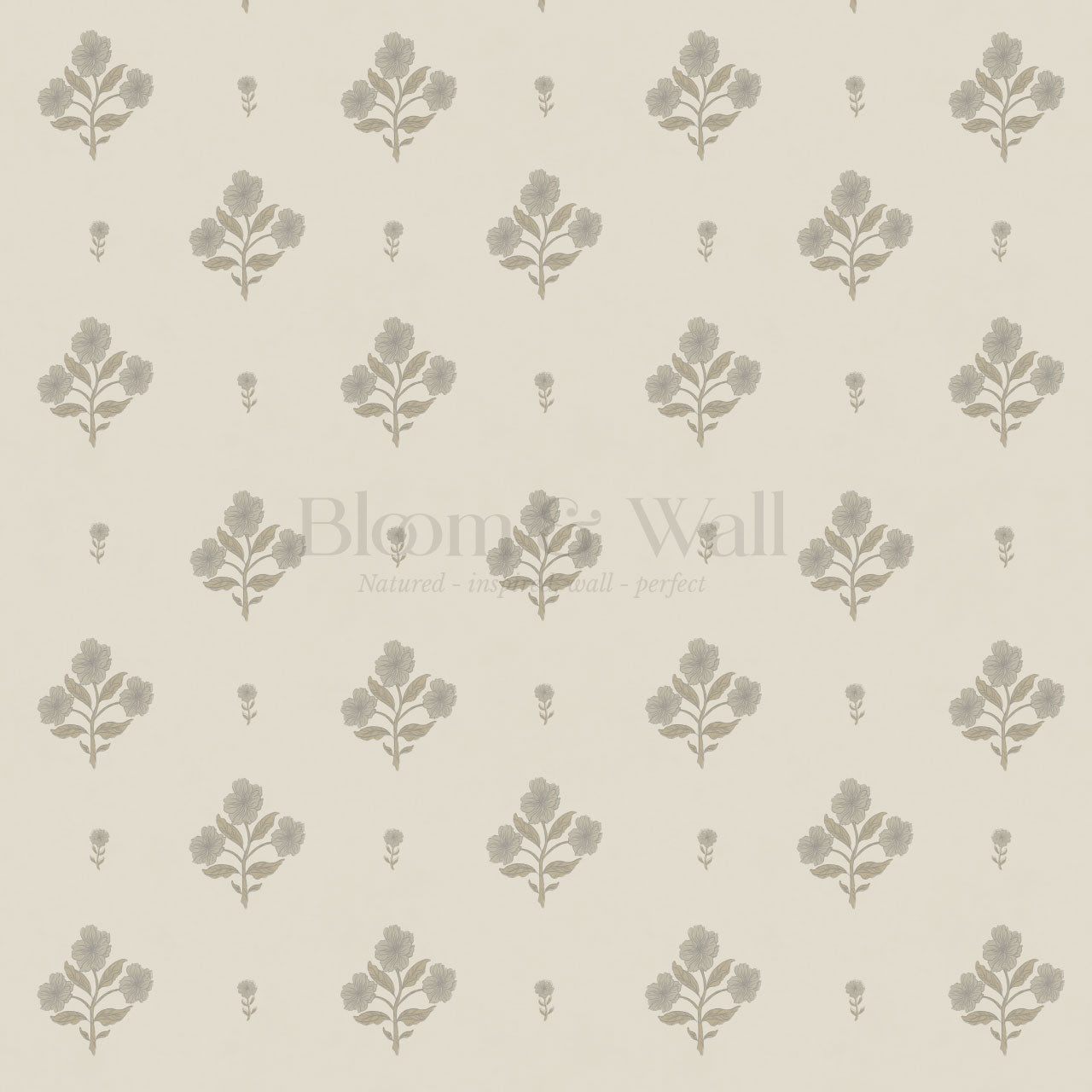 Rylee Keepsake Florals Stone Dove Wallpaper