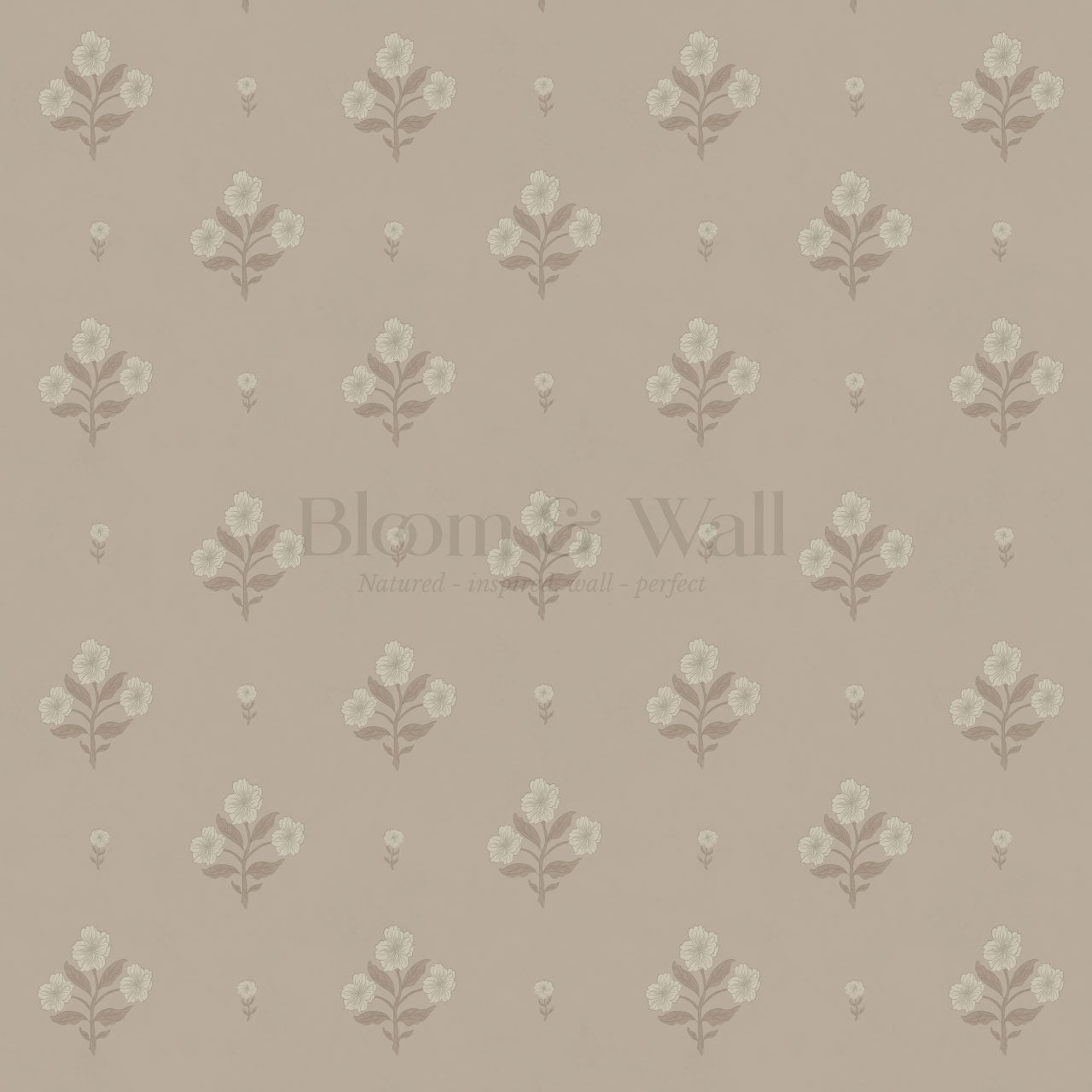 Rylee Keepsake Florals Warm Sand Wallpaper