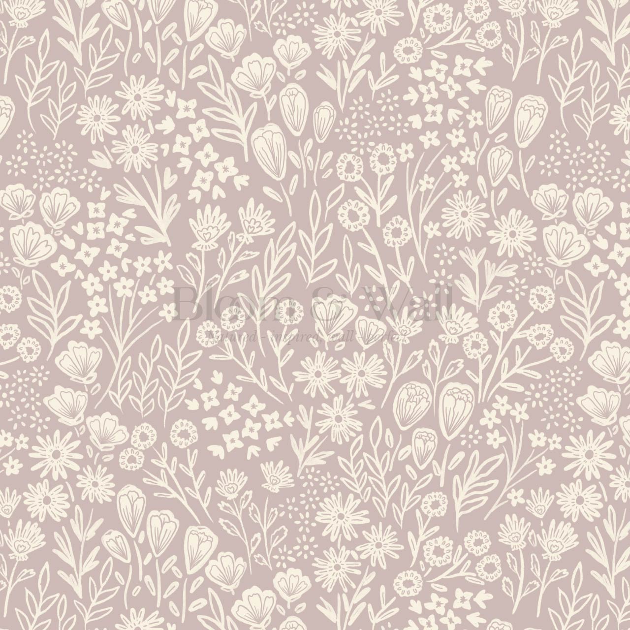 Sabella Summer Memories Mauve Butter Wallpaper