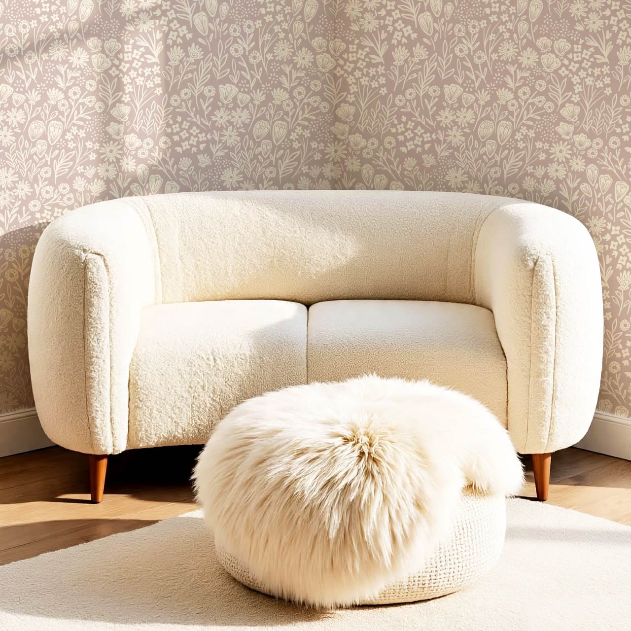 Sabella Summer Memories Mauve Butter Wallpaper