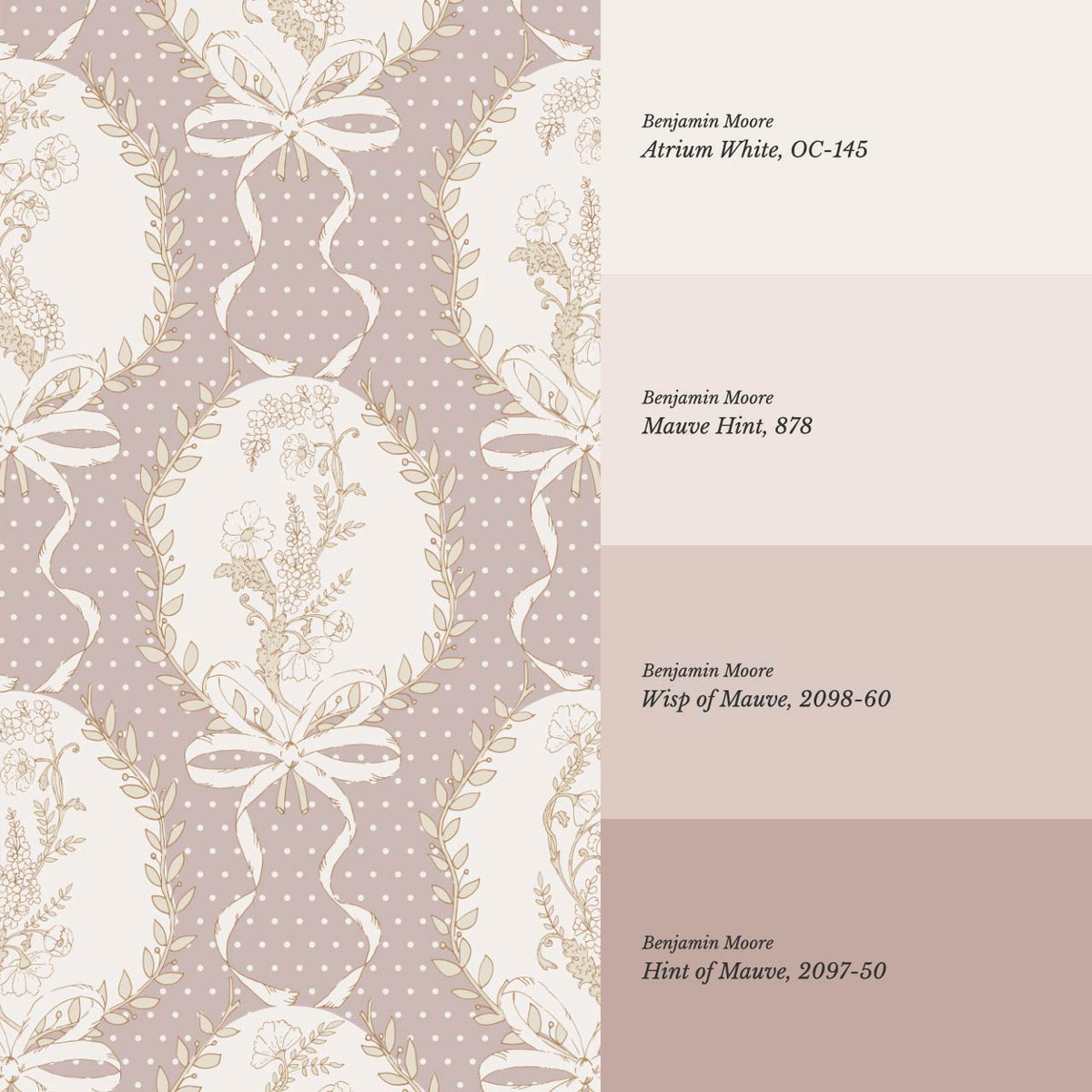 Saioa Rosie Posie Mauve Cream Beige Wallpaper