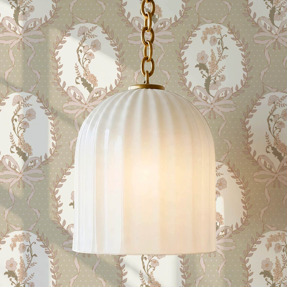 Saioa Rosie Posie Taupe Cream Plum Wallpaper