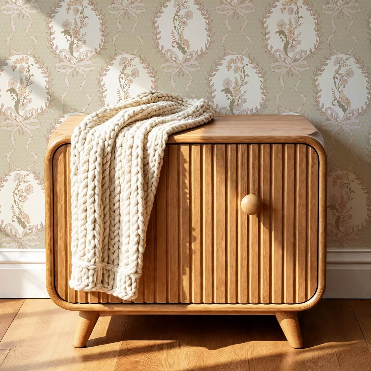 Saioa Rosie Posie Taupe Cream Plum Wallpaper
