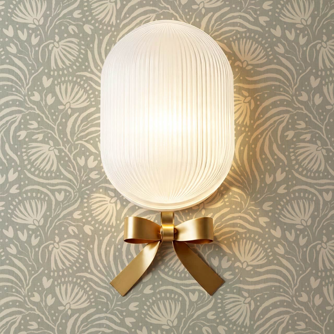 Salome Botanical Silhouettes Soft Olive Butter Wallpaper
