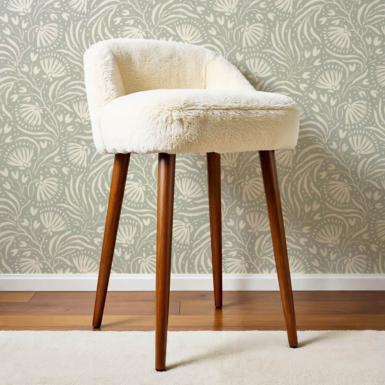 Salome Botanical Silhouettes Soft Olive Butter Wallpaper