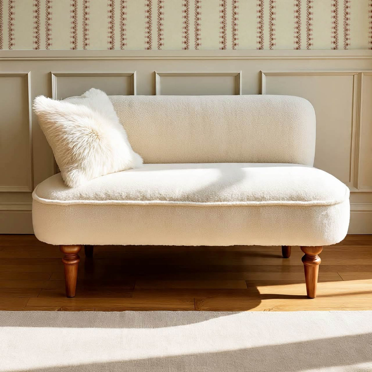 Salvadora Folk Stripes Rose Blush Butter Wallpaper