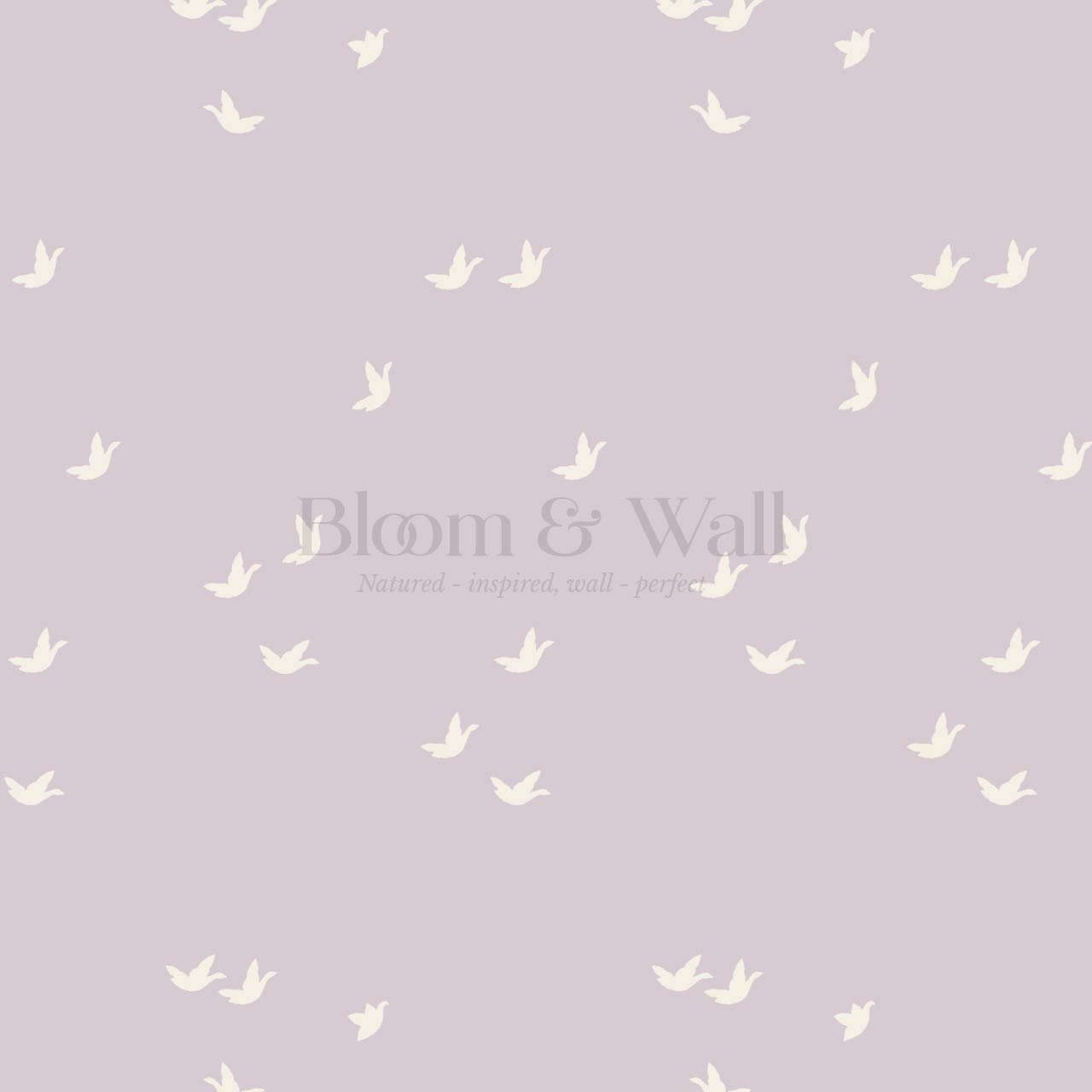 Sandra Quiet Flight Pearl Lilac Wallpaper