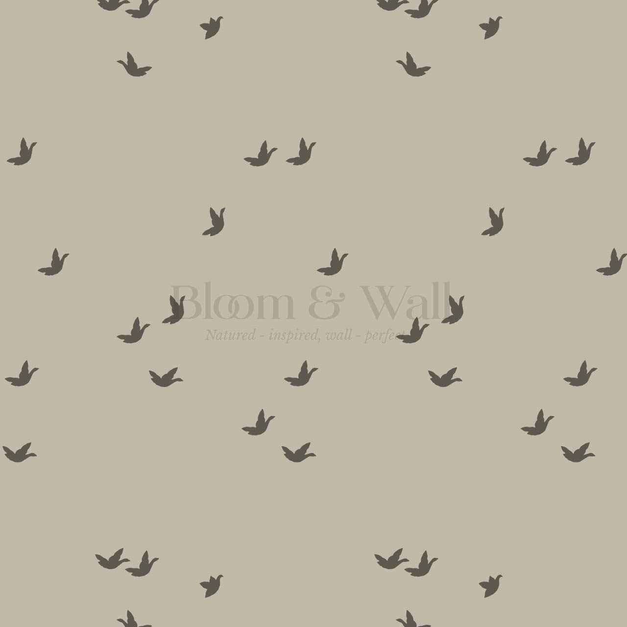 Sandra Quiet Flight Stone Gray Wallpaper