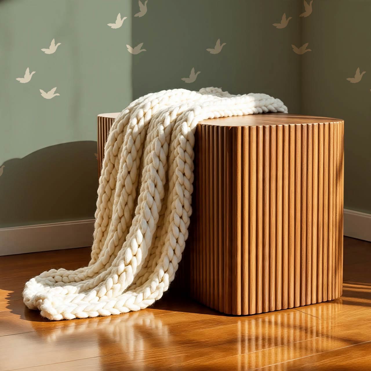 Sandra Quiet Flight Sage Beige Wallpaper