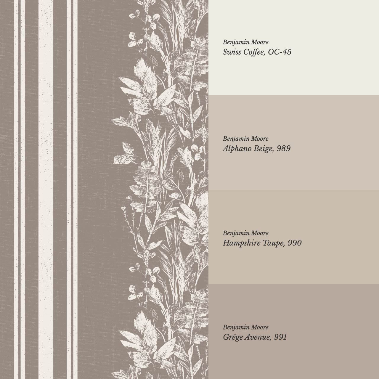 Sarai Wildflower Wide Stripes Clay Wallpaper